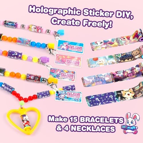 Plunack DIY Sticky Roll Stickers Bracelet Kit with Collection Book