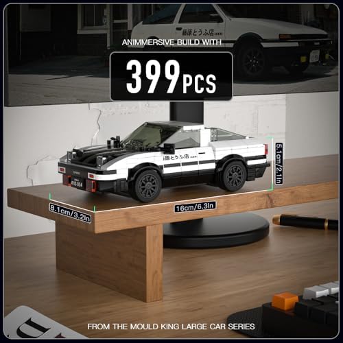 Mould King AE86 Initial D Car Building Set with Display Case