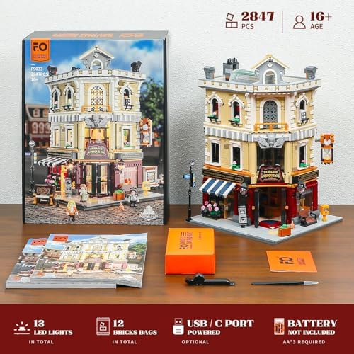 Funwhole Antique Store Lighting Building Bricks Set for Adults and Teens