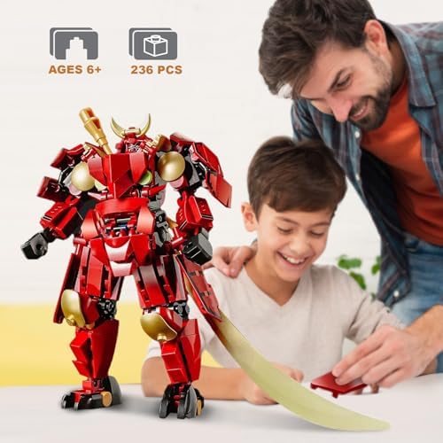High GODO Samurai Mech Warrior Building Set 236 Pieces