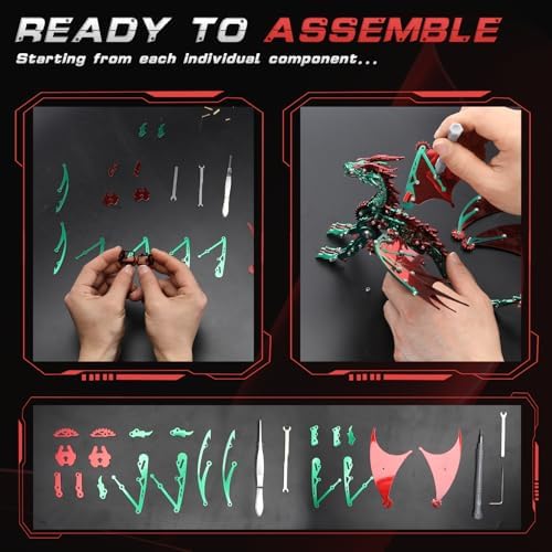 3D Metal Dragon Puzzle for Adults Collectible Mechanical Build