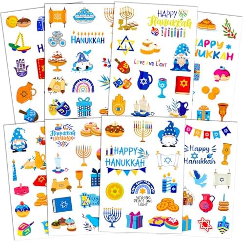 JULMELON 240 PCS Hanukkah Stickers for Kids Classroom