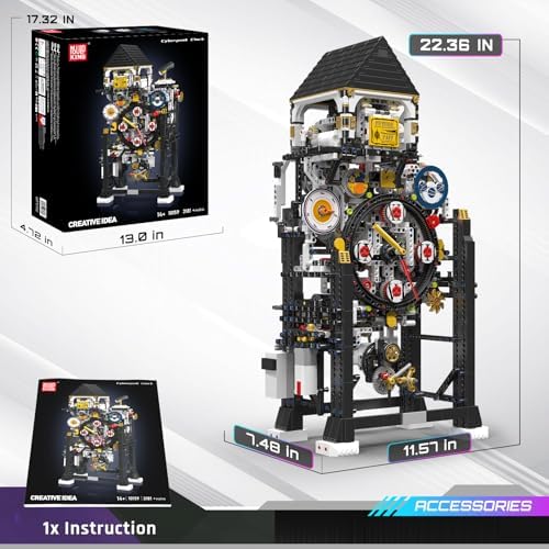 Mould King Cyberpunk Clock Building Set 3181 Pcs
