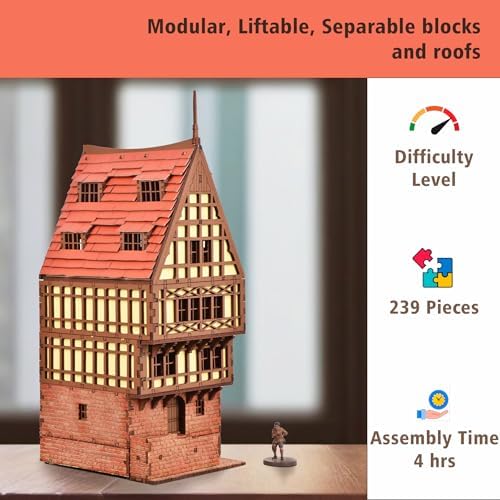 I Built It Brick Rowhouse DIY Wooden Kit for Teens and Adults