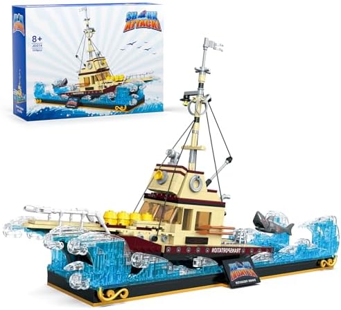 UROINT Shark Ship Building Block Set for Kids Over 6 Years Old