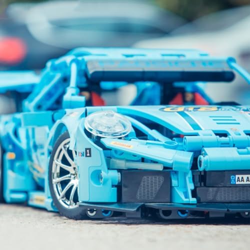 GOTIMON Blue Sports Car 911 Building Blocks Set Toy
