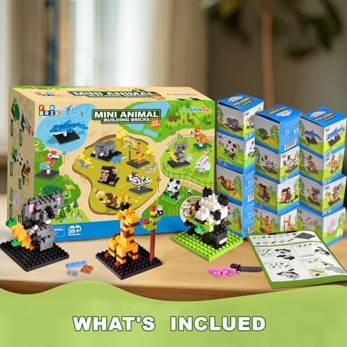 FUN LITTLE TOYS Animal Building Blocks Party Favor Set 12 Pack