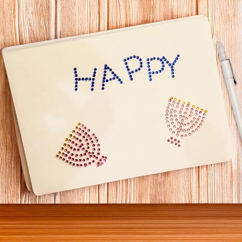 Rite Lite Hanukkah Jewel Stickers - 2 Sheets with Dreidels Menorahs Happy Chanukah Designs