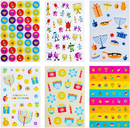 The Dreidel Company Hanukkah Stickers 6000-Pack Set