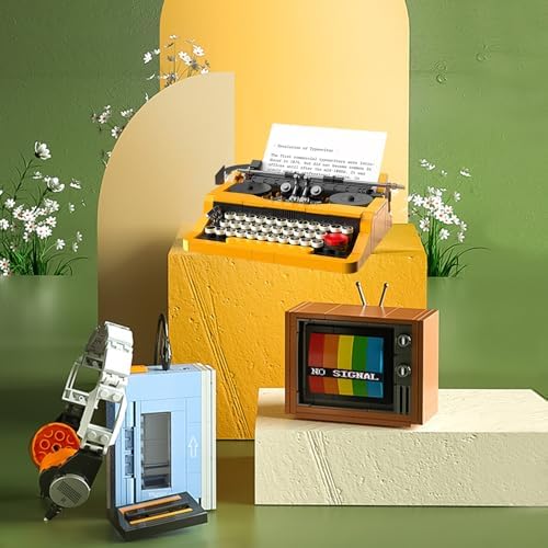 Typewriter Walkman TV Building Set 660 Pieces