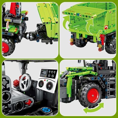 3 in 1 Harvester Tractor Building Set Toy 1481pcs