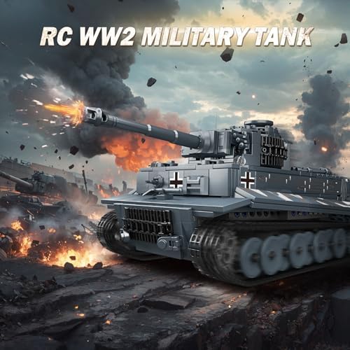 Military Tiger Tank Building Set with Remote Control