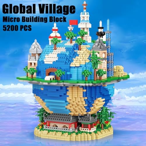 HONLANCH Global Village Micro Building Blocks Set 5200 Pieces