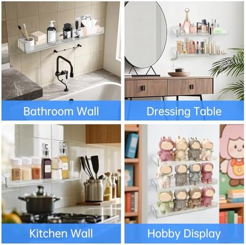Clear Floating Shelves for Figures 3 Pack