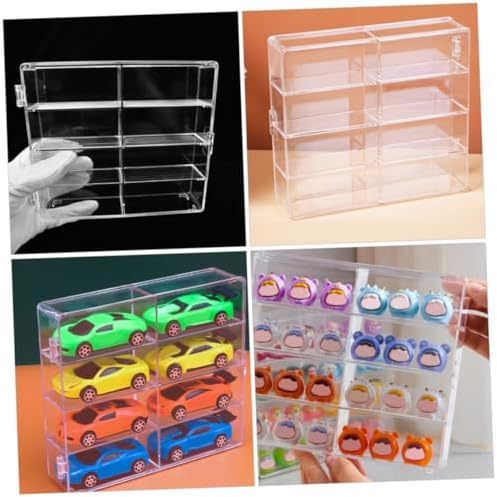 Uonlytech 2pcs Display Case for Car Models and Collectibles