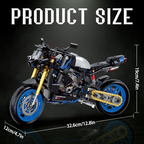 MJDDJA 18 Motorcycle Building Kit for Adults