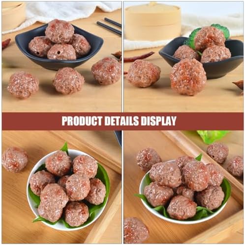 Abaodam Artificial Beef Meatballs 6pcs Home Decoration Props