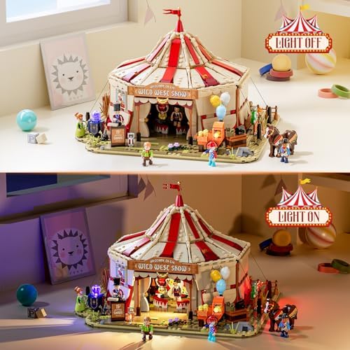 Travelling Circus Lighting Building Set - Wild West Show 1962 Pcs Collection Display
