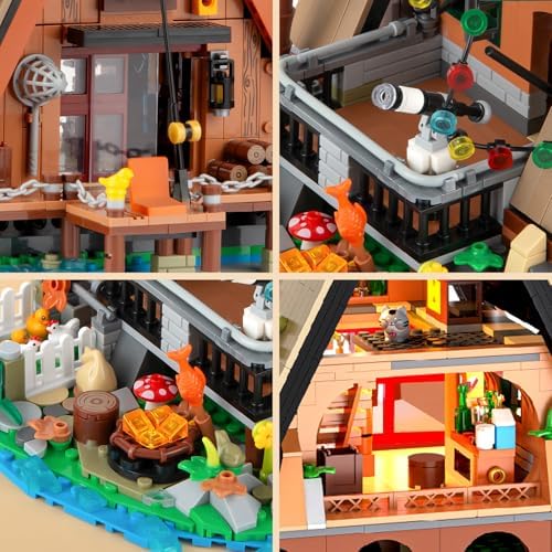 Vziimo A-Frame Cabin Building Set 1486 Pcs