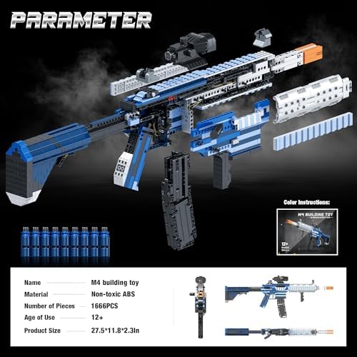 Fluorspar Blaster M416 Building Block Gun for Adults