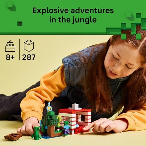 LEGO Minecraft TNT Jungle House Building Set for Kids 8
