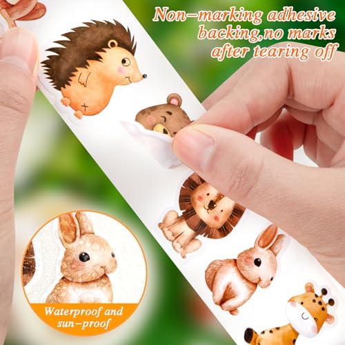 1200 Pcs Animal Stickers for Kids 2 Rolls