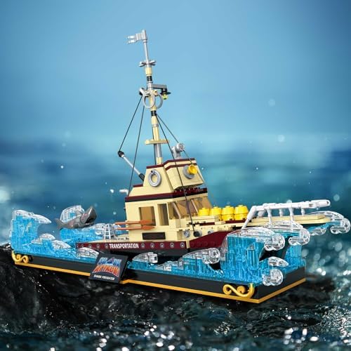 UROINT Shark Ship Building Block Set for Kids Over 6 Years Old