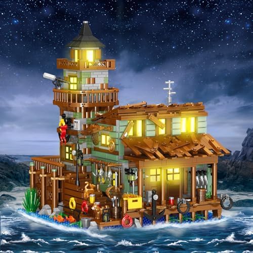 Fishing Village Store House Building Set with LED Light