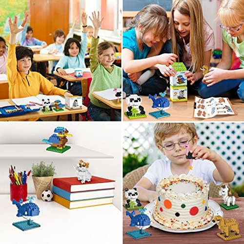 FUN LITTLE TOYS Mini Animals Building Blocks Set 12 Boxes