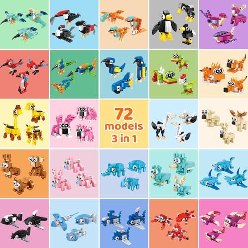 24 Piece Mini Animal Building Block Set for Kids