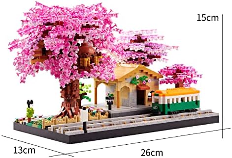 Japanese Cherry Blossom Tree Micro Blocks Building Set for Girls