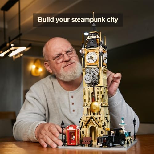 BRICKKK Big Ben Steampunk Clock Tower Building Kit