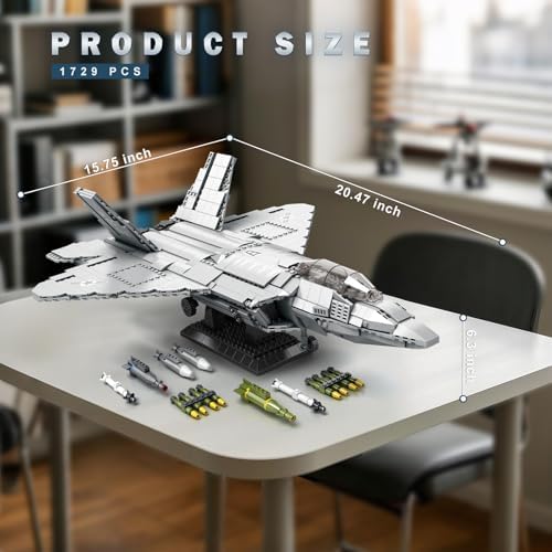 F-22 Fighter Jet Building Set for Adults 1729 PCS