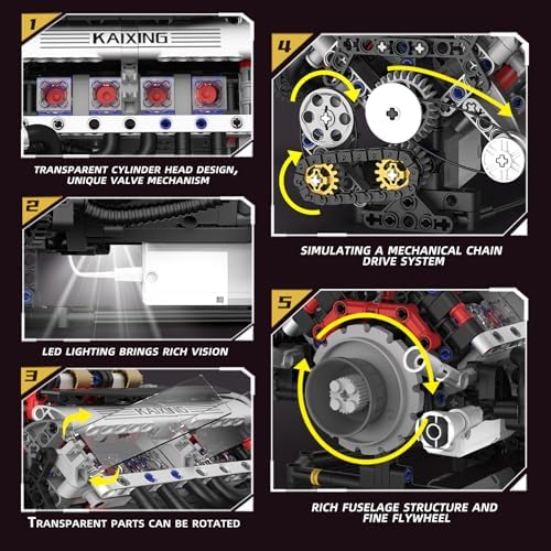 V8 Engine Building Set with APP Control