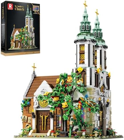 Reobrix St Andrews Church Building Kit with LED Lights