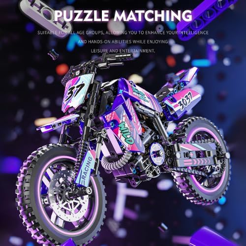 Mesiondy 476PCS Realistic Motorcycle Building Set for Adults Kids
