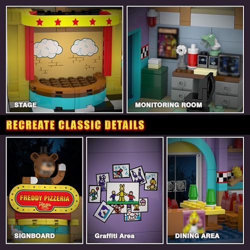 Five Nights Pizzeria Building Blocks Toy Set