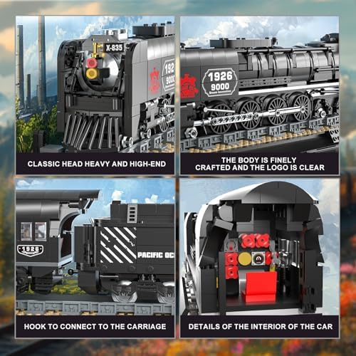 Collectible Steam Train Building Block Set 66801 for Kids and Adults
