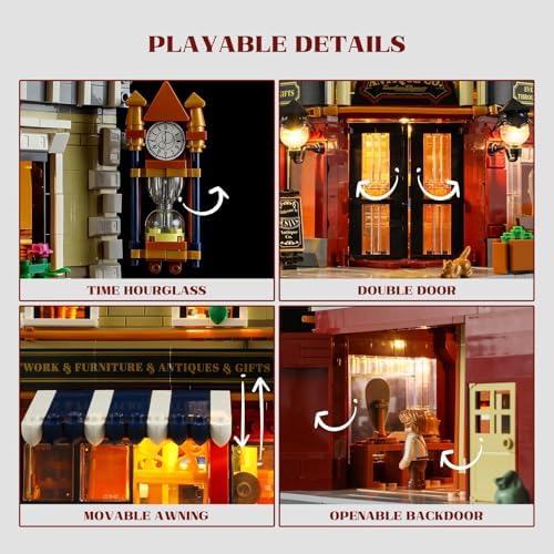 Funwhole Antique Store Lighting Building Bricks Set for Adults and Teens