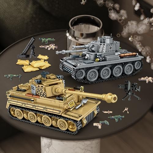 WW2 Army Tanks Toy Building Set 1030 Pieces