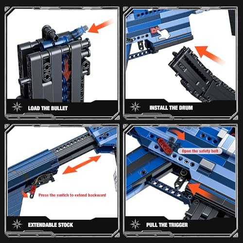 Fluorspar Blaster M416 Building Block Gun for Adults