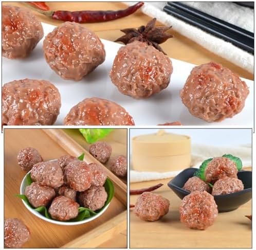 Abaodam Artificial Beef Meatballs 6pcs Home Decoration Props