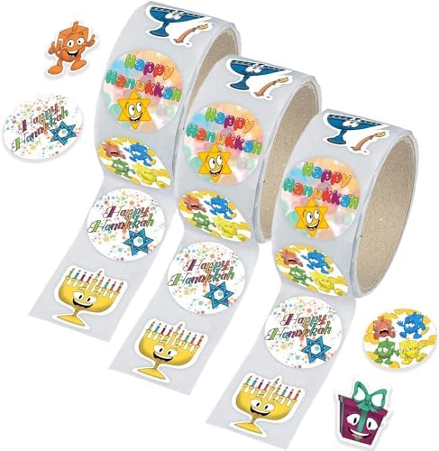 The Dreidel Company Hanukkah Sticker Roll 6-Pack