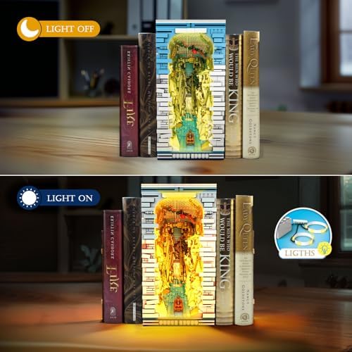 Books of The Kings Bookshelf Set with Light