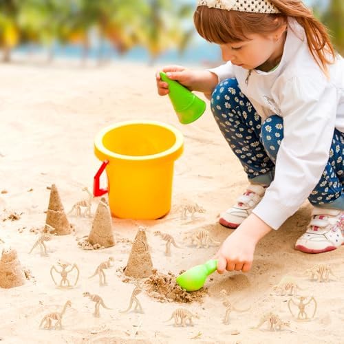 60 PCS Dinosaur Fossil Skeletons Science Play Toy