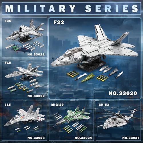 F-22 Fighter Jet Building Set for Adults 1729 PCS