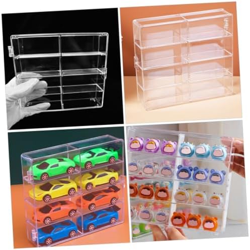 DOITOOL 2Pcs Wall-Mounted Display Cases for Diecast Cars and Collectibles