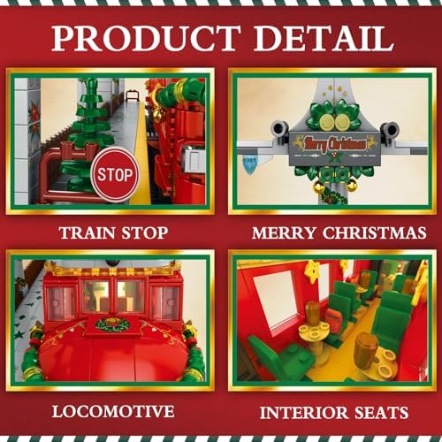 Zylegen Christmas Train Building Kit 2833 Pcs