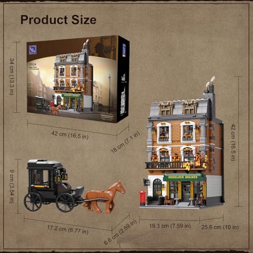 Baker Street 221B Apartment Building Block Set with Sherlock Holmes Minifigures