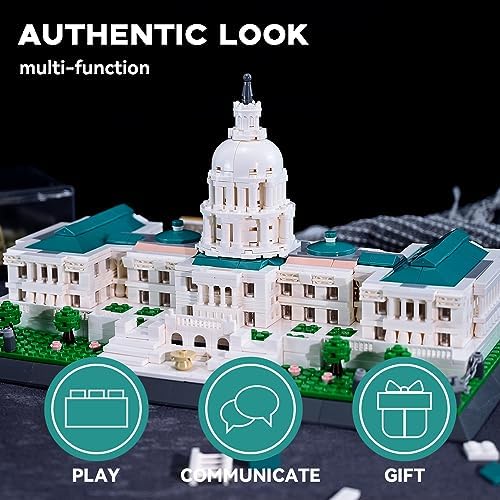 ArtorBricks United States Capitol Building Model Kit 1074 Pieces